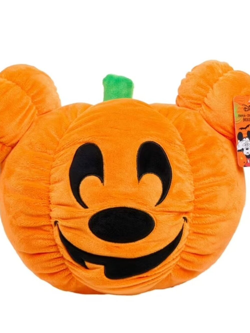Disney Plush Pillow Toy 12" Orange Pumpkin Mickey Halloween Decor